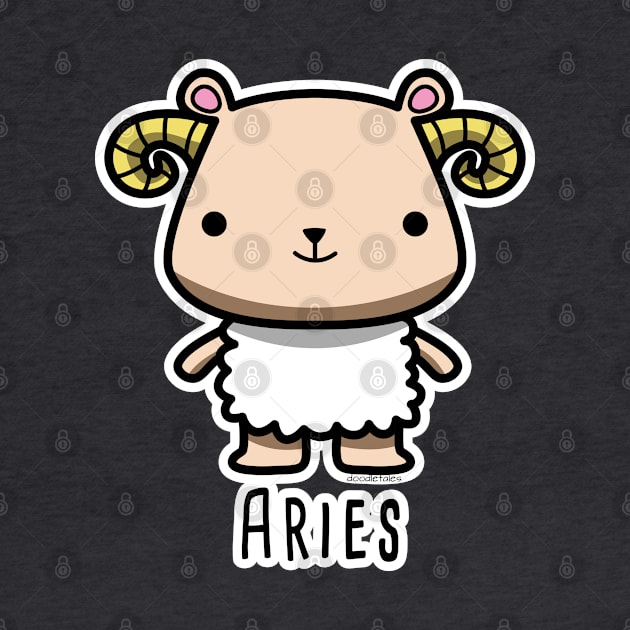 Aries zodiac teddy bear by doodletales